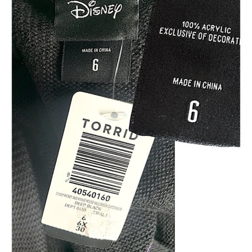 TORRID Halloween Disney Mickey & Minnie Cardigan w/Hood Sweater  NWT‎  Size 6X - Picture 11 of 11